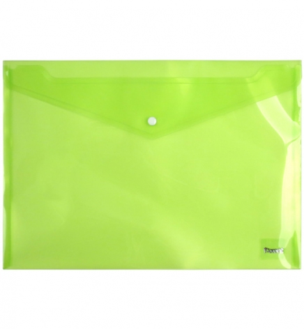 Папка-конверт А4 на кнопці прозора тонована Axent 1402-25-А зелений
