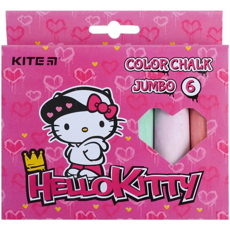 Крейда кольорова Jumbo 6 штук в упаковці HK Kite hk21-073