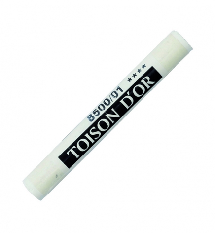 Крейда-пастель суха, м`яка, колір titanium white TOISON D`OR Ø10 мм, Koh-i-noor 8500001002SV