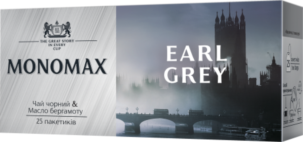 Чай чорний 50г (2г*25 пакетиків) EARL GREY, МОNОМАХ mn.24508
