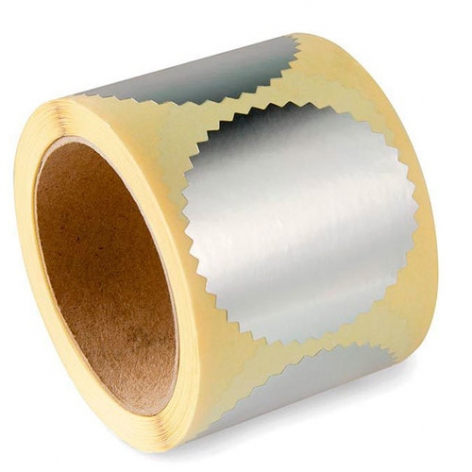 Лейбл для рельефных печатей D50 мм,  серебряный (50 шт.) M&R    MR 300 silver