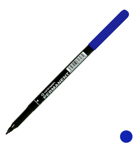 Маркер перманентний 1 мм, конусний письмовий вузол, синій, Centropen Permanent  2536/03