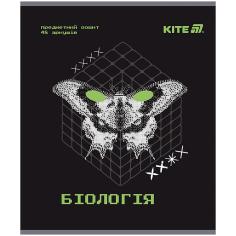 Зошит предметий 48 л., клітинка, Techno Kite k25-240-7 біологія