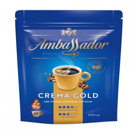 Кава розчинна Ambassador Crema Gold, пакет 170г, am.54413