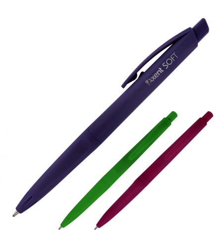 Ручка масляная автоматическая 0,7 мм Soft  AXENT AB1058-02-А синий