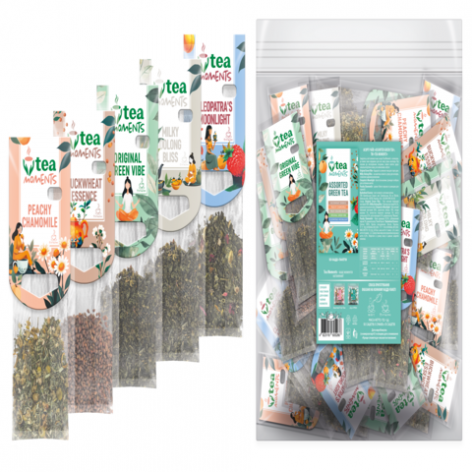 Чай зелений асорті 112г (2.2г*50),  кадді - пакет  «Assorted Green tea»  Tea Moments  tm.05266