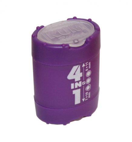 Точилка с контейнером (для карандашей диаметром 7,8,10,11 мм) 4-in-1K4 KUM Fresh фиолетовый