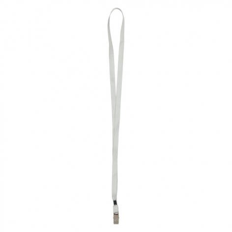 Шнурок для бейджа з металевим карабіном шириною 10 мм, довжиною 450 мм AXENT 4532-21-A білий