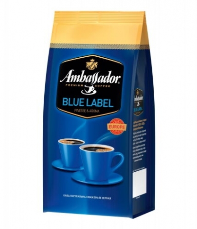 Кава в зернах Ambassador Blue Label, пакет 1000г, am.52078