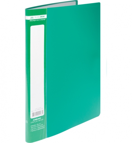 Папка пластикова на 10 файлів А4 JOBMAX  BM.3600-04 зелений