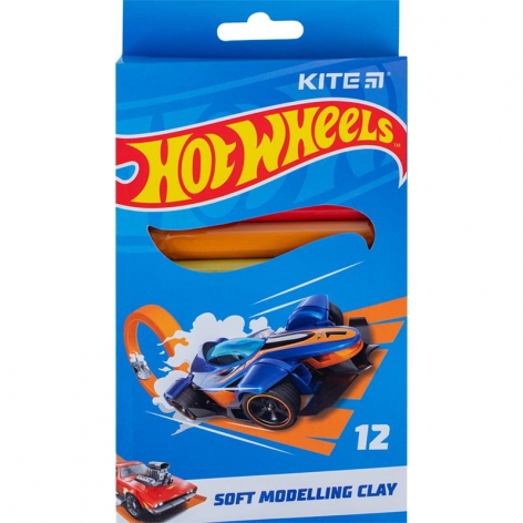 Пластилін восковий, 12 кольорів, 200 г. Hot Wheels Kite hw23-086