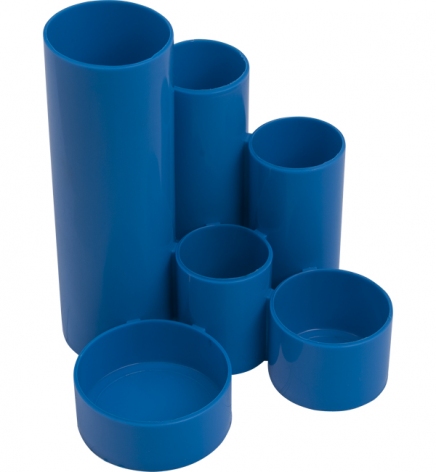 Підставка канцелярська пластикова на 6 відділень АРНИКА 81003 синій