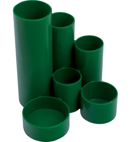 Підставка канцелярська пластикова на 6 відділень АРНИКА 81004 зелений
