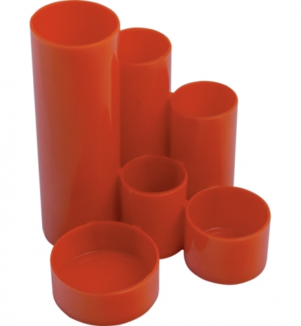 Підставка канцелярська пластикова на 6 відділень АРНИКА 81005 помаранчевий