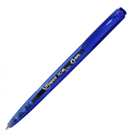 Ручка кулькова автоматична ICE CLIC, 1.0мм, MAPED mp.225334 синій