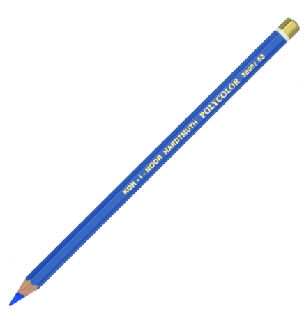 Олівець художній POLYCOLOR phthalo blue (фталоціановий синій) KOH-I-NOOR 3800/53