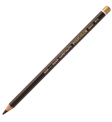 Олівець художній POLYCOLOR earth brown dark (земляний темно-коричневий) KOH-I-NOOR 3800/214