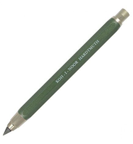 Олівець механічний металевий корпус з чинкою цанговий 5,6 мм Koh-i-noor 5340 зелений