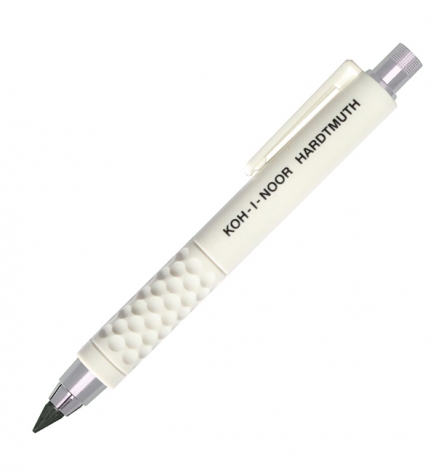 Олівець механічний пластиковий корпус з чинкою цанговий 5,6 мм Koh-i-noor 5305 білий