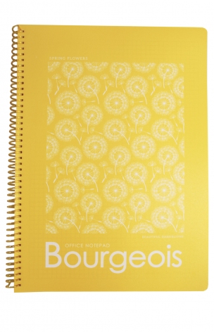 Зошит на пружині АА, 80 арк., клітинка, пластикова обкладинка Bourgeois 9631