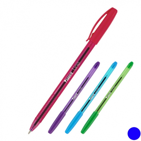 Ручка кулькова масляна 0,7 мм Line AXENT AB1060-02-А синій