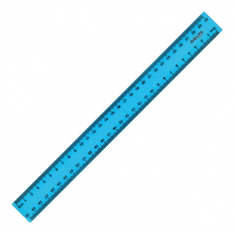 Лінійка пластикова 30 см Delta by Axent D9800-03 блакитний