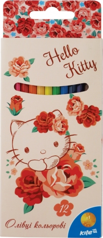 Карандаши цветные 12 цветов Hello Kitty Kite HK15-051K