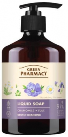 Мило рідке GREEN PHARMACY 460 мл Ромашка і льон Зелена Аптека e.05858