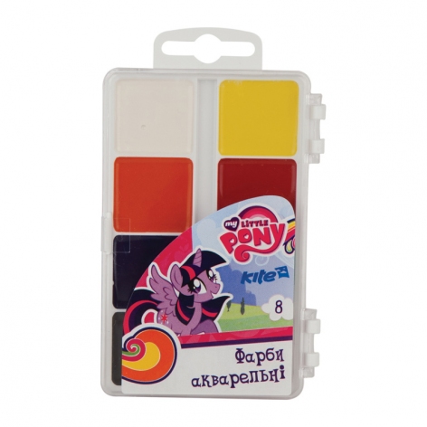 Фарби акварельні  8 кольорів в пластиковій упаковці Kite Little Pony LP17-065