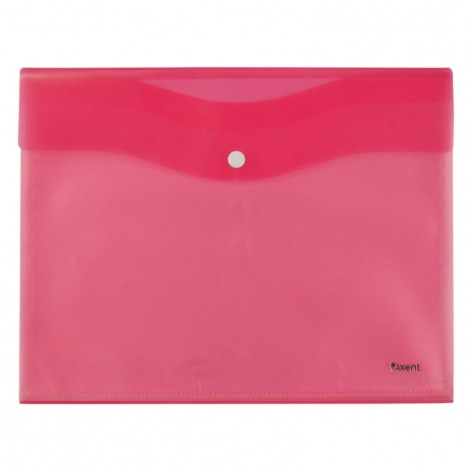 Папка-конверт А4 на кнопці з файлами Axent 1423-10-A рожевий