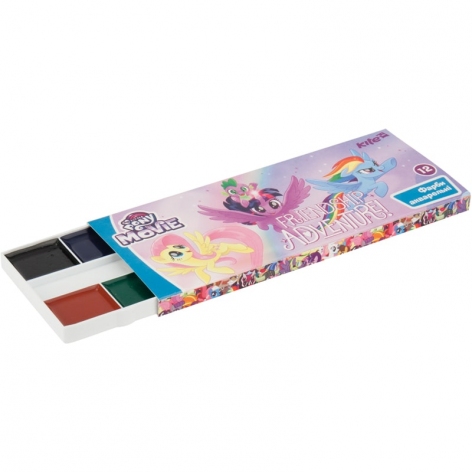 Фарби акварельні  12 кольорів в картонній упаковці Kite Little Pony LP17-041