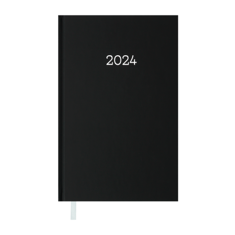 Щоденник  датований 2024  MONOCHROME, А6 Buromax BM.2564-01 чорний