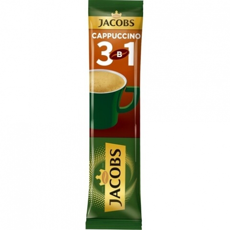 Кавовий напій 3в1 Капучино в стіках по 12,5 г (упаковка 26 стіків) Jacobs Monarch prpj.90601