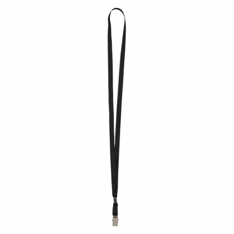 Шнурок для бейджа з металевим карабіном шириною 10 мм, довжиною 450 мм AXENT 4532-01-A чорний