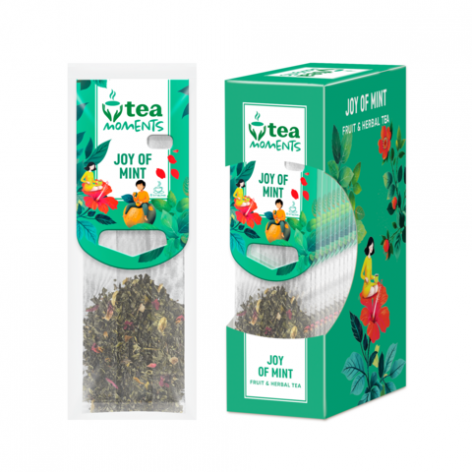 Чай ягідно-трав'яний 33г (2.2г*15), кадді-пакет,  « Joy of Mint»  Tea Moments  tm.04955