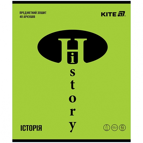 Зошит предметий 48 л., клітинка, Bright Kite k25-240-14 історія