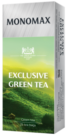 Чай зелений 37,5г (1.5г*25), пакет, EXCLUSIVE GREEN TEA, МОNОМАХ mn.12500