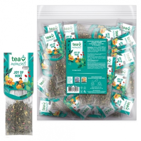 Чай ягідно-трав'яний 110г (2.2г*50), кадді - пакет,  «Joy of Mint» Tea Moments  tm.05181