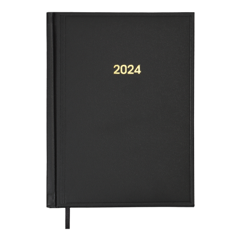 Щоденник  датований 2024 BASE, А5 Buromax BM.2108-01 чорний
