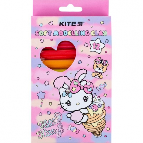 Пластилін восковий, 12 кольорів, 200 г. Hello Kitty Kite hk23-086