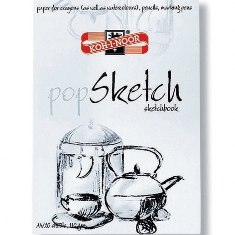 Альбом Sketchbook для малювання 20 арк. А4 110 г/м2, клеєний блок, KOH-I-NOOR 992001