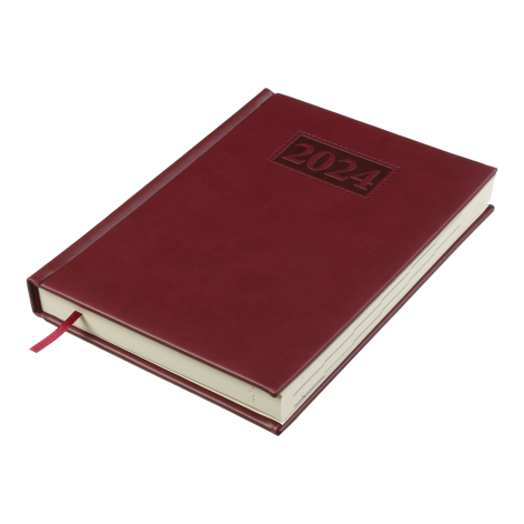 Щоденник  датований 2024 GENTLE, А5 Buromax BM.2109-13 темно-червоний