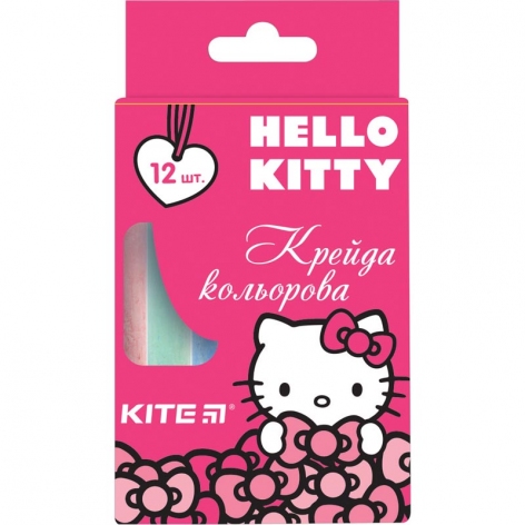 Крейда кольорова 12 штук в упаковці Hello Kitty KITE HK17-075