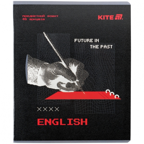 Зошит предметий 48 л., лінійка, Techno Kite k25-240-8 англійська мова