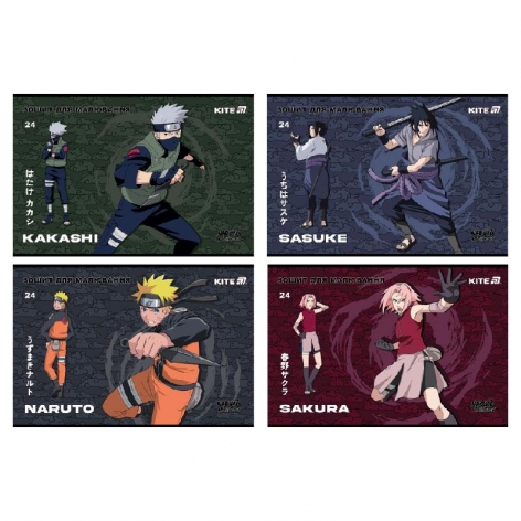 Альбом для малювання 24 аркуша А4 на скобі Naruto Kite nr25-242
