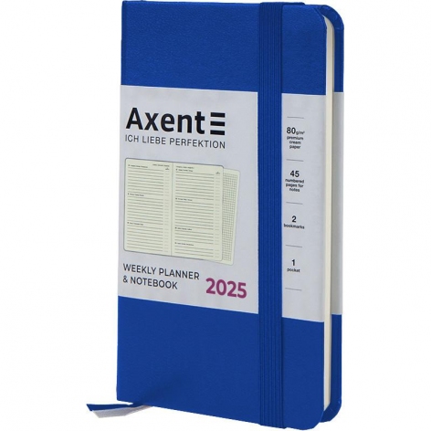 Щотижневик 2025  Pocket Strong, 90*150, AXENT 8508-25-38-a класичний синій