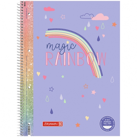 Коледж-блок А4 Premium, лінійка 80 аркушів Rainbow, Brunnen 10-679 27 222