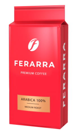 Кава мелена CAFFE 100% ARABIKA, вакуумне пакування 250г, FERARRA fr.17895