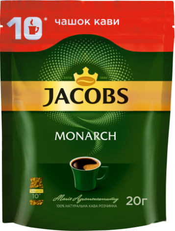 Кава розчинна пакет 20г, Jacobs Monarch prpj.01681