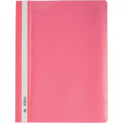 Папка-швидкозшивач А4 пластикова з прозорим верхом Buromax BM.3311-10 рожевий